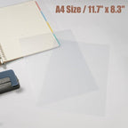 10-Pack A4 Colored PVC Flexible Plastic Sheets, 0.3mm Clear Transparent Film - Image 2
