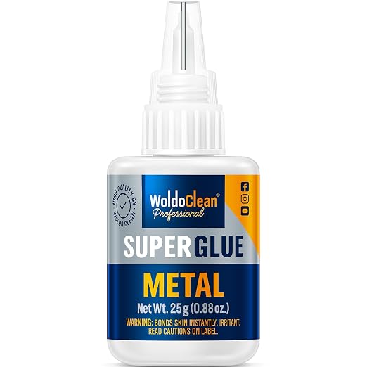 WoldoClean Metal Super Glue 25g Extra Strong Adhesive by WoldoClean