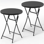 Folding Table 2 Pack, 32 Inch Foldable Cocktail Bar, High Top Round Folding Bar by FoldingFurniture