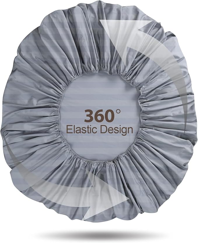 100% Egyptian Cotton Fitted Sheet King Size, 600 Thread Count, Single Fitted - Image 8