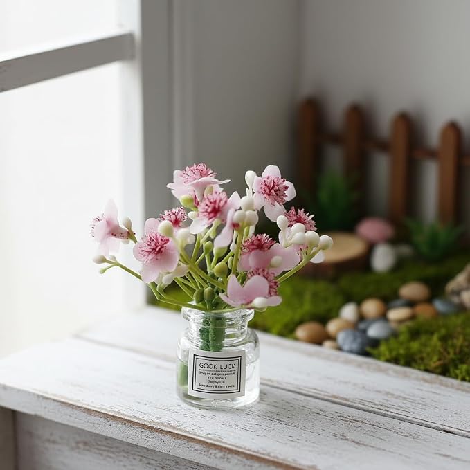 1Pc Miniature Flowers in Vase Set - Image 2