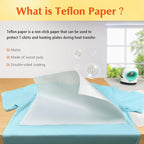 TransOurDream Heat Transfer Paper Supplies 40 Sheets PTFE Teflon Paper - Image 2