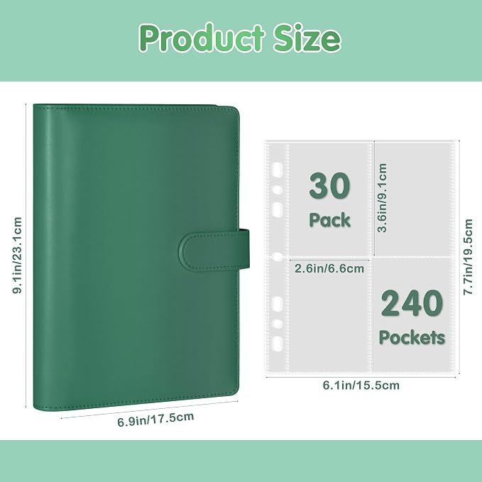 A5 Photocard Holder and Binder, PU Leather 6-Ring Album - Image 4