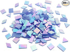 Iridescent Mosaic Tiles 200 Pieces Stained Glass Tile Pieces by LanyaniArtGlassMosaics