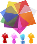 120 Pcs Colored Cellophane Sheets, Cellophane Wrap Paper Color Cello Sheets by YFANITI