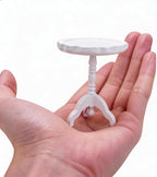 1:12 Scale Miniature End Table Wooden Round Side Table Dollhouse Furniture - Image 3