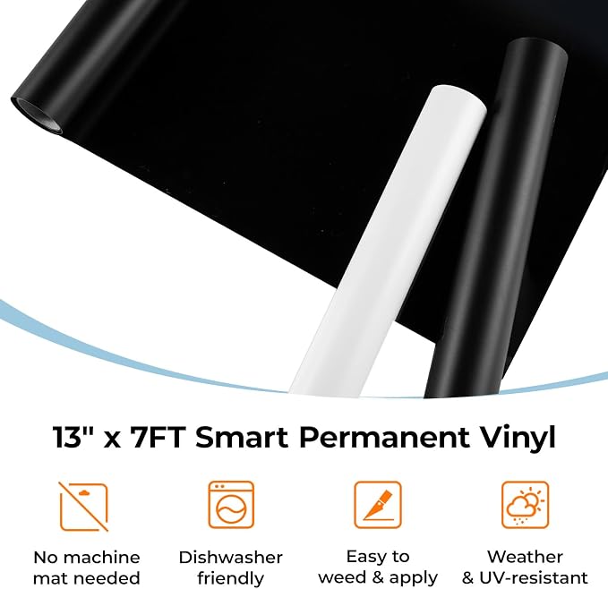 HTVRONT Smart Permanent Vinyl, No Cutting Mat Needed, - Image 4