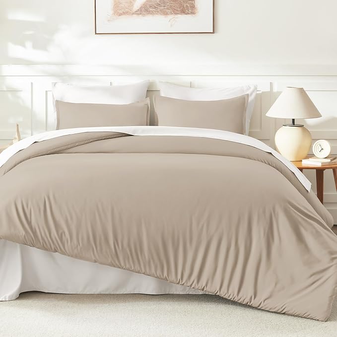 Litanika Oversized King Comforters Khaki Super King Plus Size, 3 Pieces - Image 6