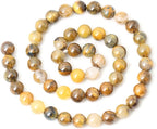 45PCS 8mm Natural Golden Pietersite Gemstone Round Loose Beads Stone Beads - Image 2