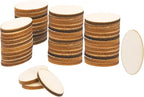 PATIKIL 60PCS Oval Wood Pieces 0.8 Inch Unfinished Oval Shape Wooden Blank by PATIKIL