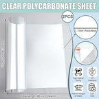 Beeveer Polycarbonate Clear Plastic Sheet 2 Pcs 36" x 96" Flexible Sheet Panels - Image 2