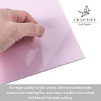 Light Baby Blush Pink Cast Acrylic Sheets 1/8 Thick, 12x8 inch, - Image 6