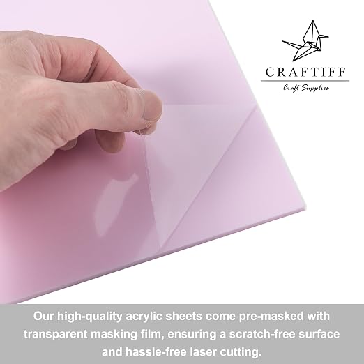 Light Baby Blush Pink Cast Acrylic Sheets 1/8 Thick, 12x8 inch, - Image 6