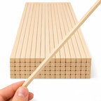 80PCS Square Basswood Dowel Rods 12 Inch – Unfinished Wood Dowels 1/4 Inch x 12 by YARRDLLC