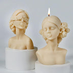 2 Pack Braid Girl Shape Portrait Candle Resin Mold - Image 5