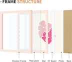 10x10 Picture Frame with Wavy Mat, Wooden Real Glass 10 x 10 Photo Frame - Image 5
