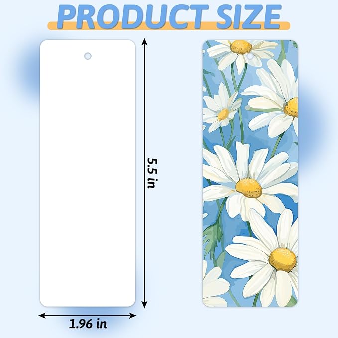 DSYIL 200 PCS Blank Bookmarks Bulks – White Paper Book Mark Blanks 350GSM - Image 2