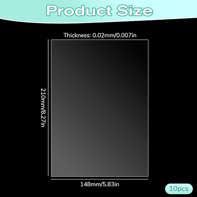 10 Pcs Heat Resistant Acetate Sheets, 5.8 X 8.3 Inch Clear Acetate Sheets - Image 4