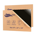 Black Acrylic Sheet 18" x 24" x 1/8", 2 Pack Black Cast Acrylic Sheets Glass by Cranviech