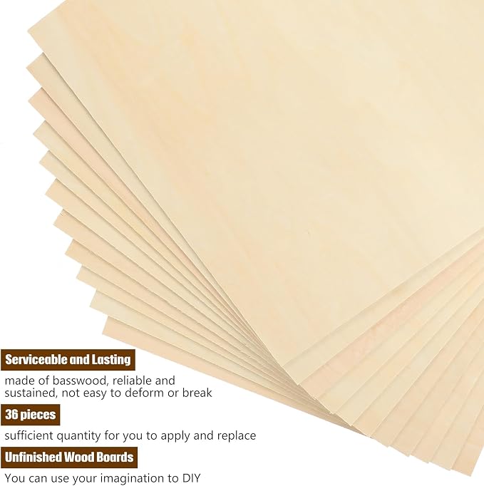 Riakrum Basswood Sheets Plywood Board Unfinished Wood Boards - Image 5