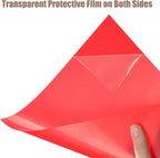 10-Pack A4 Colored PVC Flexible Plastic Sheets, 0.3mm Red Transparent Film - Image 3