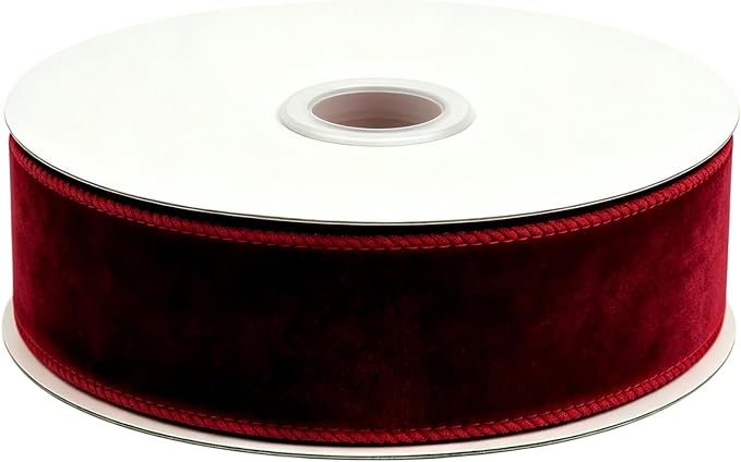 Songye Velvet Ribbon 10 Yards Christmas Velvet Wired Ribbons by Unknown