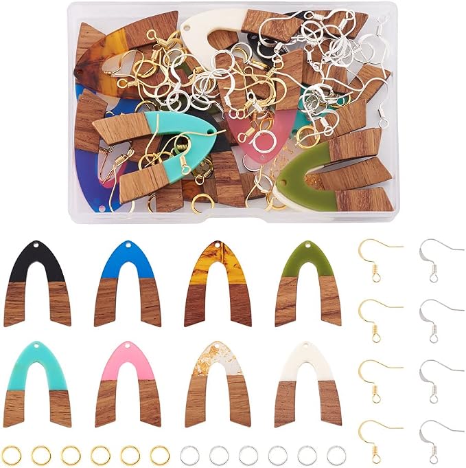 FASHEWELRY Resin Wood Earring Kit - Image 5