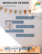 Fluxynara Cork Board Alternative Felt Strip Board 5-Pack 13"x2", Office Pin - Image 5