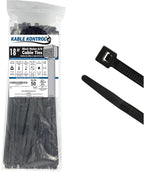 Kable Kontrol Cable Zip Ties 50 Pcs 18 Inch Black, 175 Lbs Tensile Strength by KABLEKONTROL%C2%AE