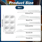 6Pcs Plastic Spatula Palette Knives, Palette Knife Set Thin and Flexible Art - Image 2