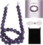 10mm Matte Amethyst Bead, 15-Inch Matte Round Loose Stone Beads by THRELE