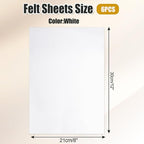 Biaungdo 6 Pcs 8 x 12 Inch Felt Fabric Sheets, - Image 2