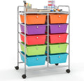Giantex 10 Drawers Rolling Cart, Classroom Organizers, Storage Cart by Giantex