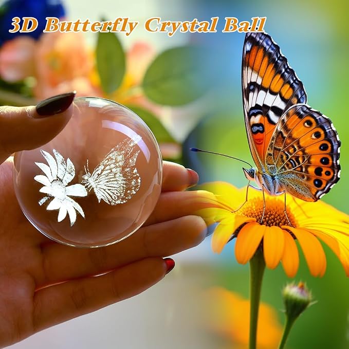 Butterfly Gifts for Women Butterfly Crystal Ball | Butterfly Glass Gifts for - Image 7