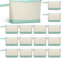 Silkfly 15 Pcs Cotton Canvas Makeup Bags Cosmetic Zipper Bags 10.2 x 5.5 x 2'' by Silkfly