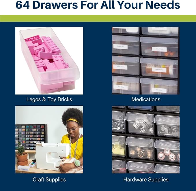 Akro-Mils 64-Drawer Plastic Drawer Storage Cabinet - Image 5