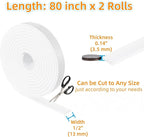 Furnigear Felt Strips with Adhesive Backing Heavy Duty Cuttable Felt Tape Roll - Image 2