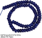 Songxi 5x8mm Natural Royal Blue Chalcedony Stone Rondelle Beads, Gemstone - Image 2