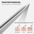 Pointed Tweezers for women Facial hair, Precision Tweezers for Eyebrows - Image 2