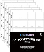 50-Sheets 20-Pocket Thumb-Cut Coin Pages by Unknown