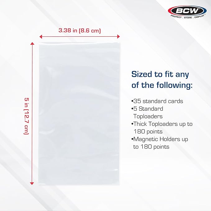 BCW Resealable Team Set Bags – 300 Count | Holds 35 Loose Cards or 5 Standard - Image 4