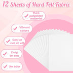 NEBURORA 12 Pcs 2mm Thick Stiff Felt Sheets - Image 5