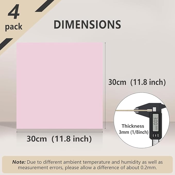 4 Pack Pre-Painted Colored Plywood Sheets, DIY Crafts, Models Making - Image 2