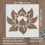 Large 12"x12" Lotus Stencil for Painting on Wood, Furniture - Image 7