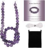 8mm Matte Amethyst Bead, 15-Inch Matte Round Loose Stone Beads by THRELE