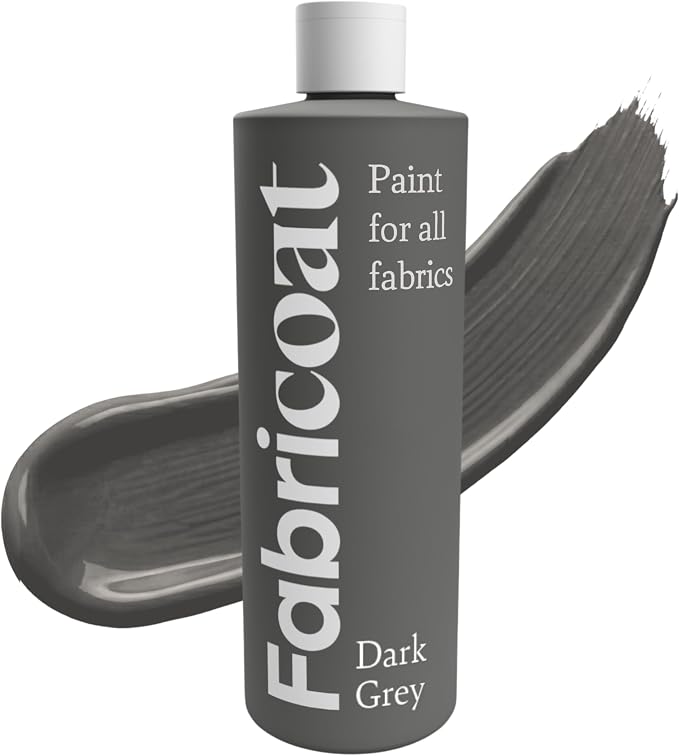 Fabricoat Dark Grey Fabric Upholstery Paint & Dye | 500ml / 17 fl oz | Restore by Fabricoat