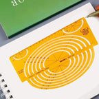 Utoolmart Geometric Drawings Templates Plastic Measuring Template Rulers | - Image 5