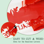 guangyintong Red Heat Transfer Vinyl HTV Rolls, 2 Rolls 12" x 12ft Red Iron on - Image 4