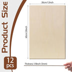 24 Pcs Baltic Birch Plywood, School DIY Projects, CNC Cutting, Wood Burning 24 - Image 2