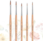 Golden Maple Kolinsky Sable Miniature Paint Brushes, Watercolor Details - Image 8